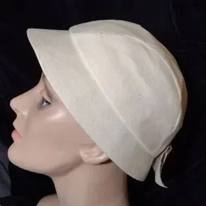 Stiff Ribbon Hat Accessories | Vintage Stiff Linen Hat With Grosgrain Ribbon | Poshmark